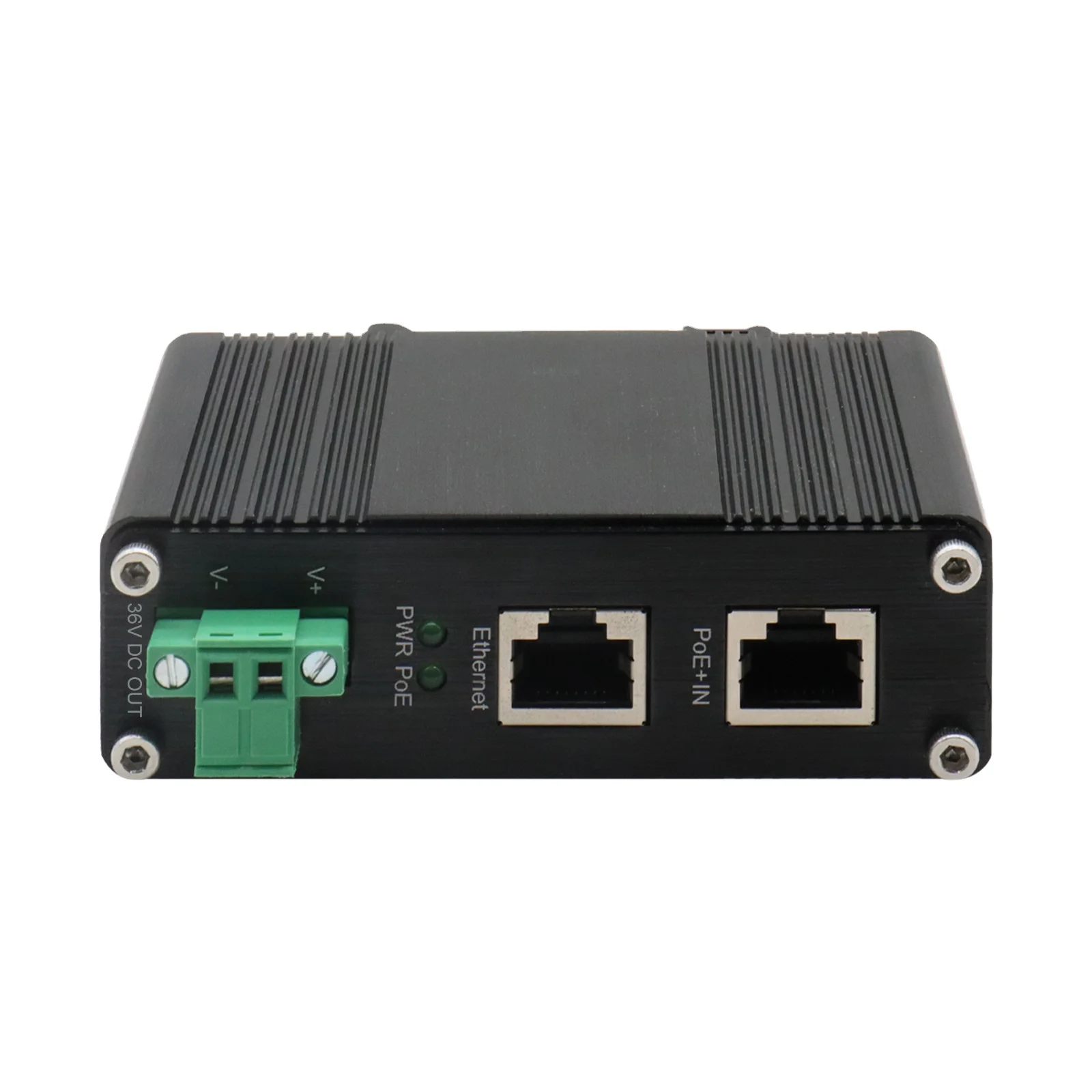 Gigabit PoE Splitter 10/100/1000Mbps 802.3at Power Over Ethernet 20W 36VDC Output Din Rail Mounting