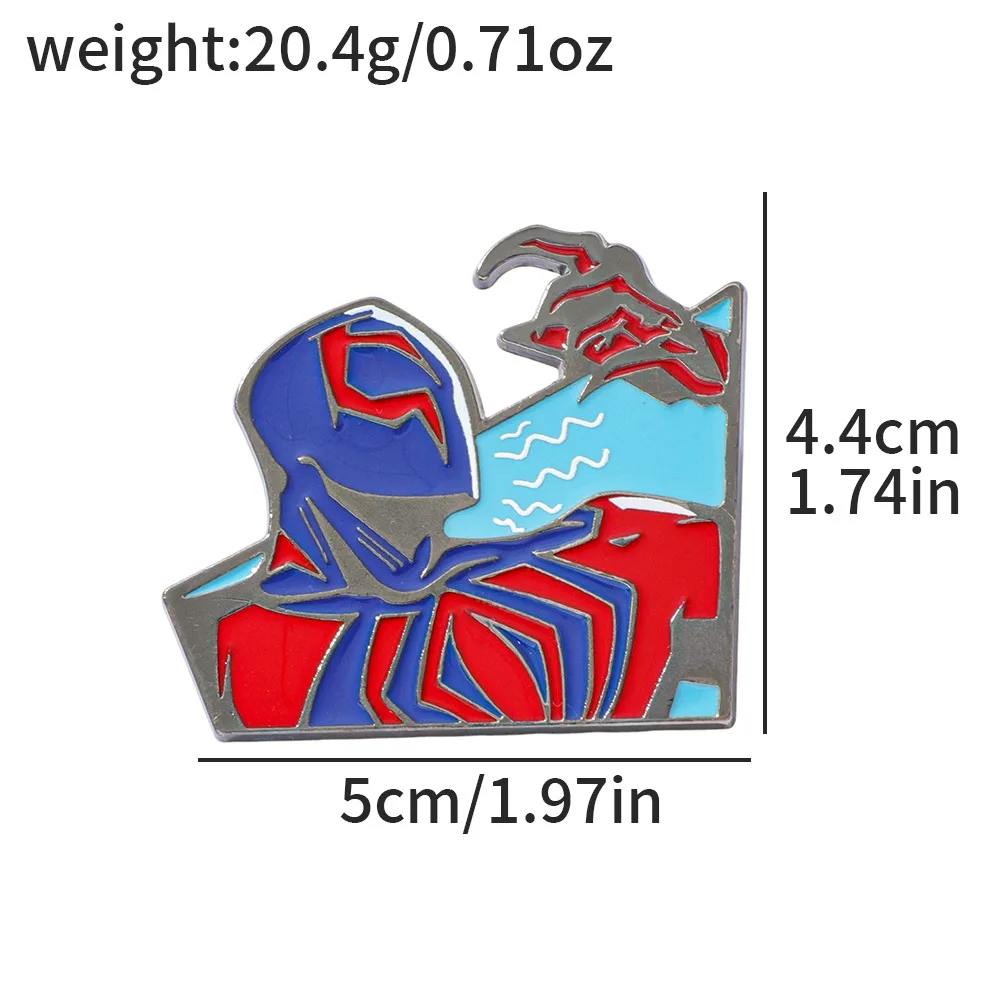 European and American Movie Characters Superhero Spider Man Metal Badge Enamel Brooch Accessory Pin High-end Commemorative - view 2