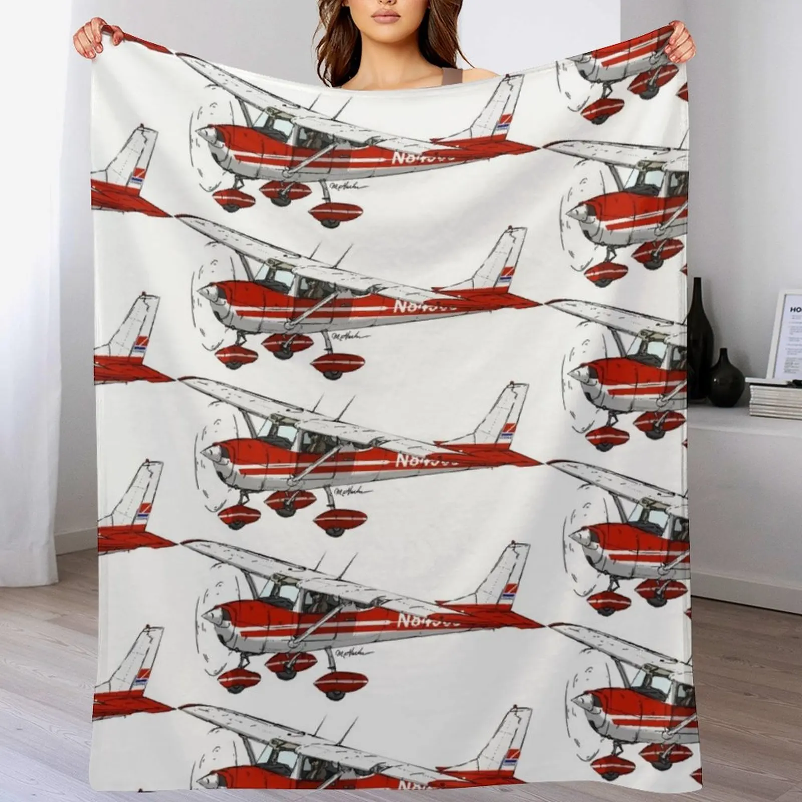 

Cessna 150 N8490J Throw Blanket Blankets For Sofas Softest Fashion Sofas Decorative Sofa Blankets