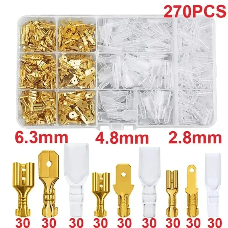 Quick Splice  Male and Female Wire Spade Connector Cold Press Terminal Male and Female Spade Terminals  Connector Insulation