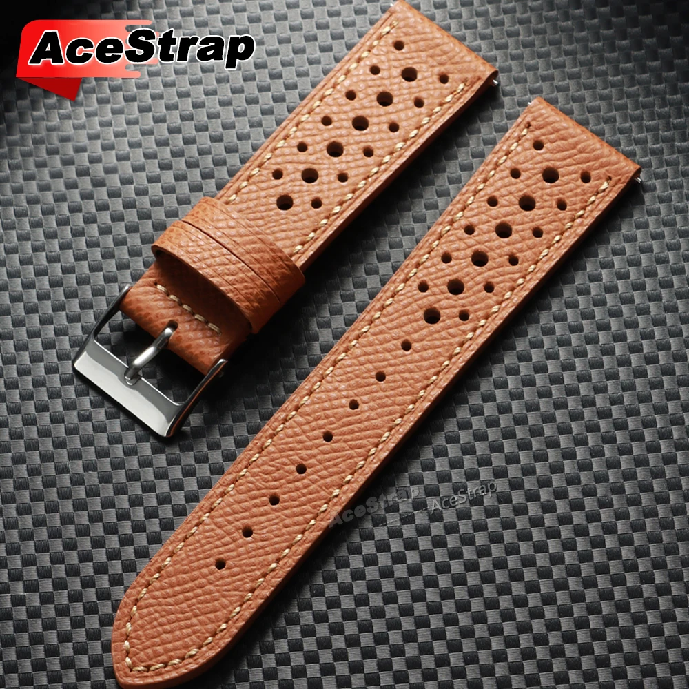تنفس مثقب الجلود حزام ساعة اليد 18 مللي متر 20 مللي متر 22 مللي متر سوار للرجال النساء مقاوم للماء معصمه استبدال الإكسسوارات