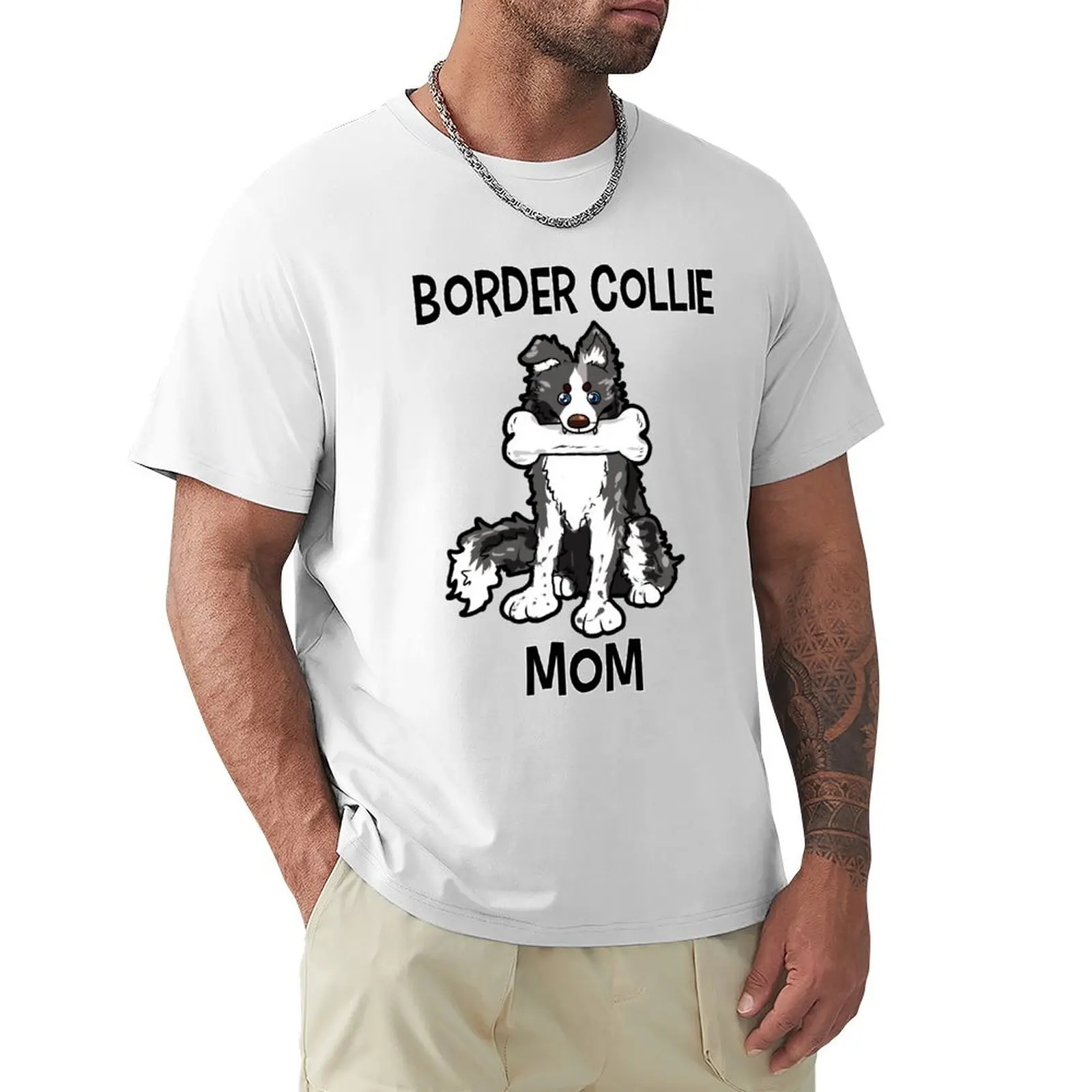 

Border Collie Mom Elo Dog Puppy Doggie Mother T-shirt vintage hippie clothes graphics fitted t shirts for men