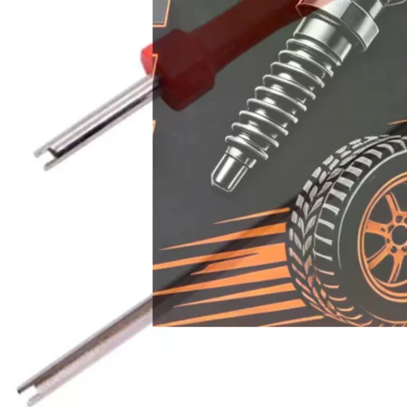 Tire Valve Core Removal Tools Wrench Plastic Handle Iron Plated Wrench Core Repair Hand Tool for Car Bike Bicycle Motorcycle