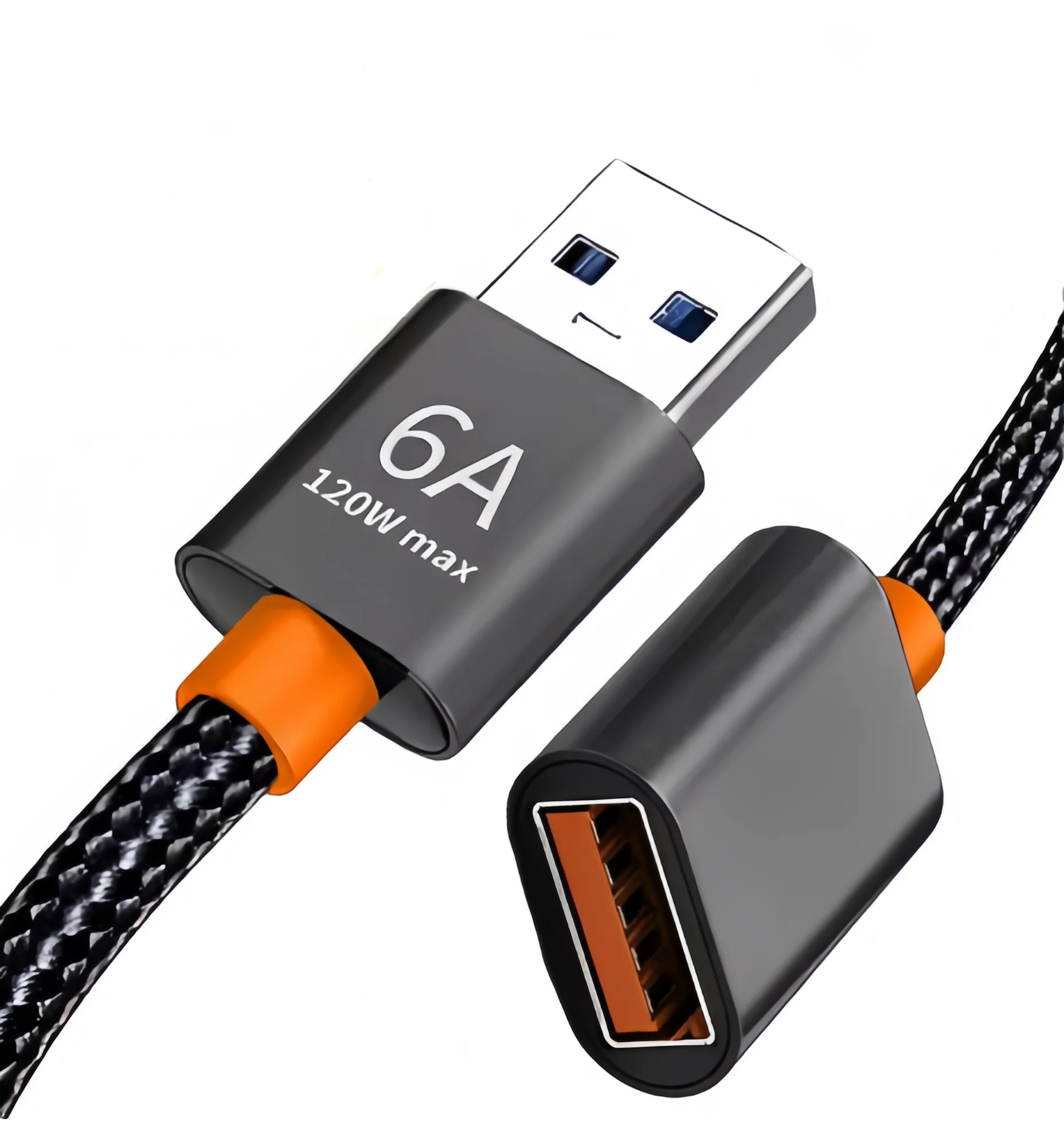 USB 3.0 Extension Cable Female To Male Extender Cord 6A High-Speed Transmission Data Cable for Computer TV Camera Laptop