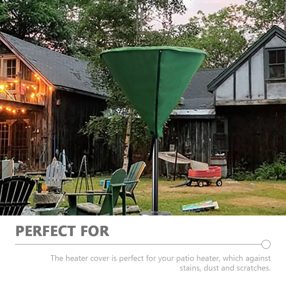 

Patio Heater Cover Polyester Waterproof Heavy Duty Outdoor Heater Protector Foldable Drawstring Dust Rain Proof Garden Radiator