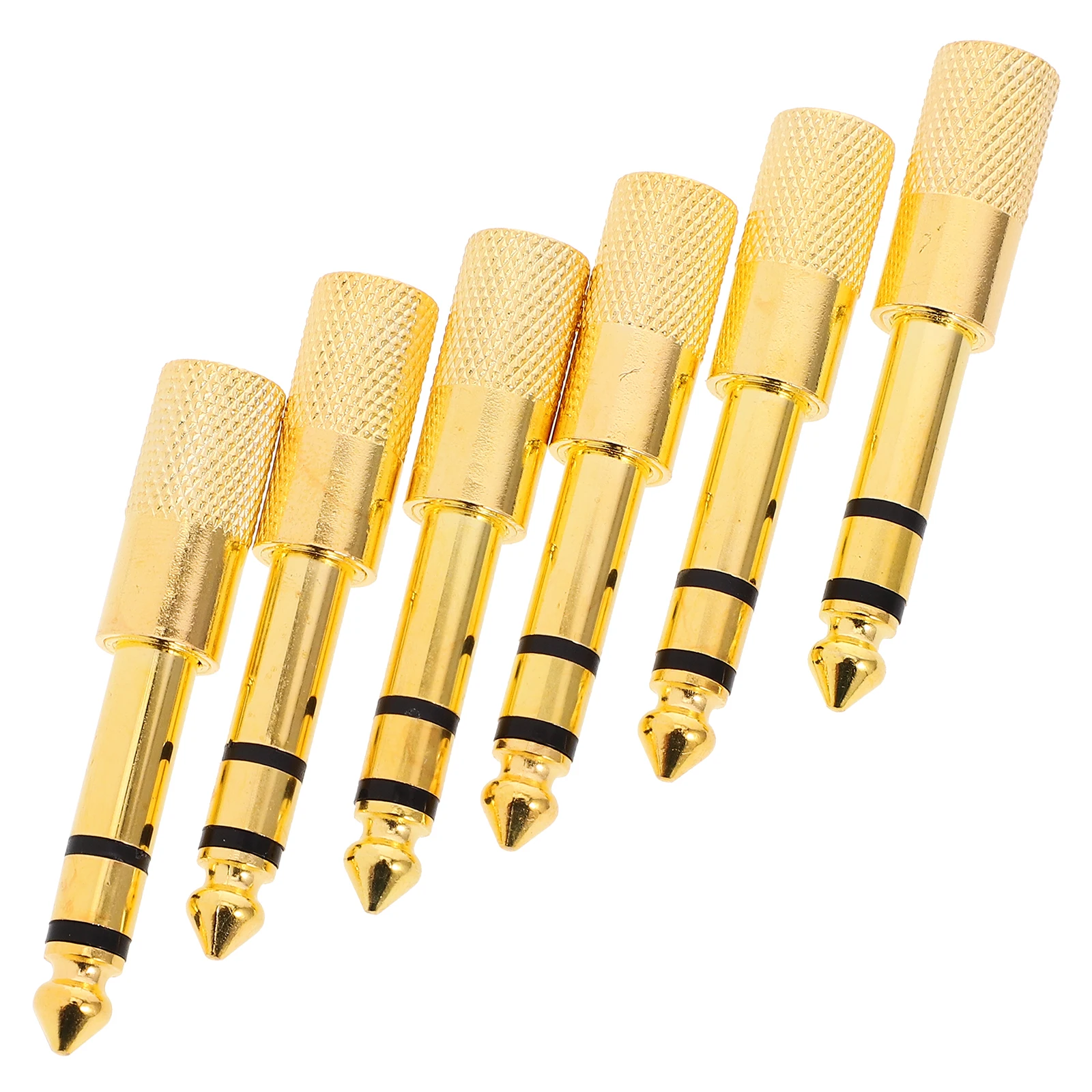 

6 Pcs Audio Adapter Guitar Jack Floor Conversion Connector Speaker Male Female Stereo Extension Copper Earphone