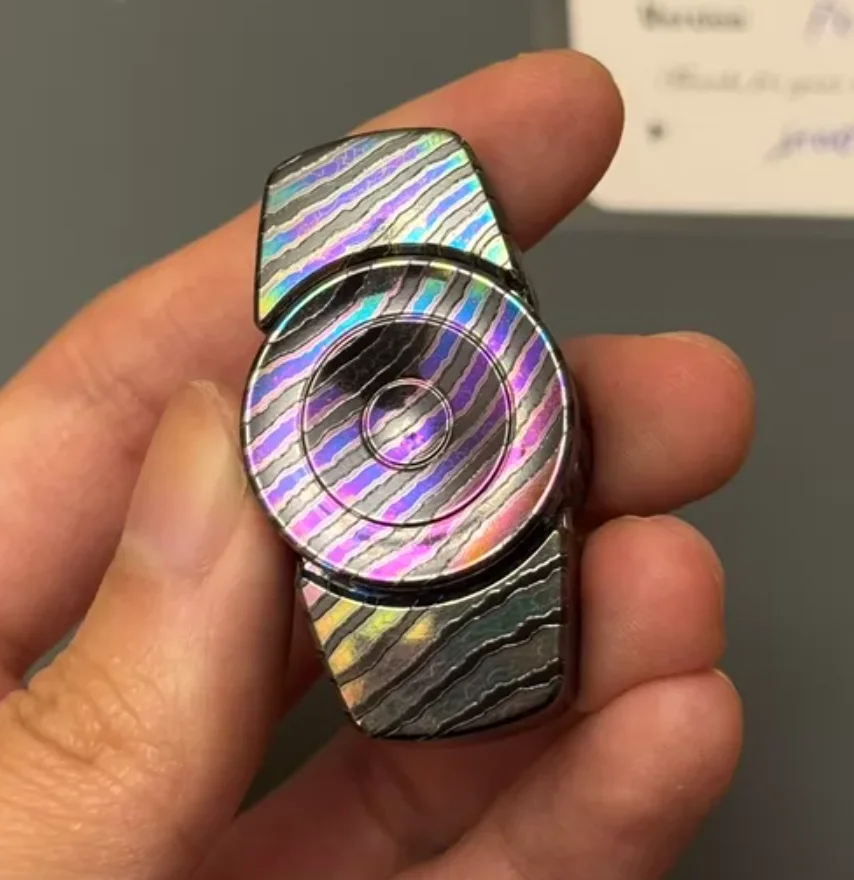 Used EDC Monoskater Rainbow Zircuti fidget spinner metal decompression toy