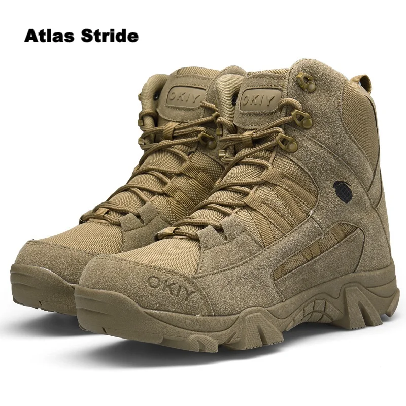 

2026 Men's High Top Hiking Boots Suede Non-Slip Outdoor Trekking Shoes for Camping Hunting Training Walking Size 39-46