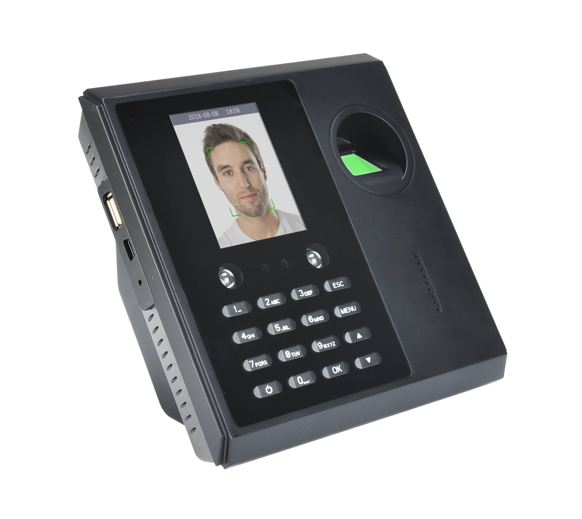ISO Cloud Software Biometric Time Recorder Facial Time Attendance Machine with Face and Fingerprint Recognition