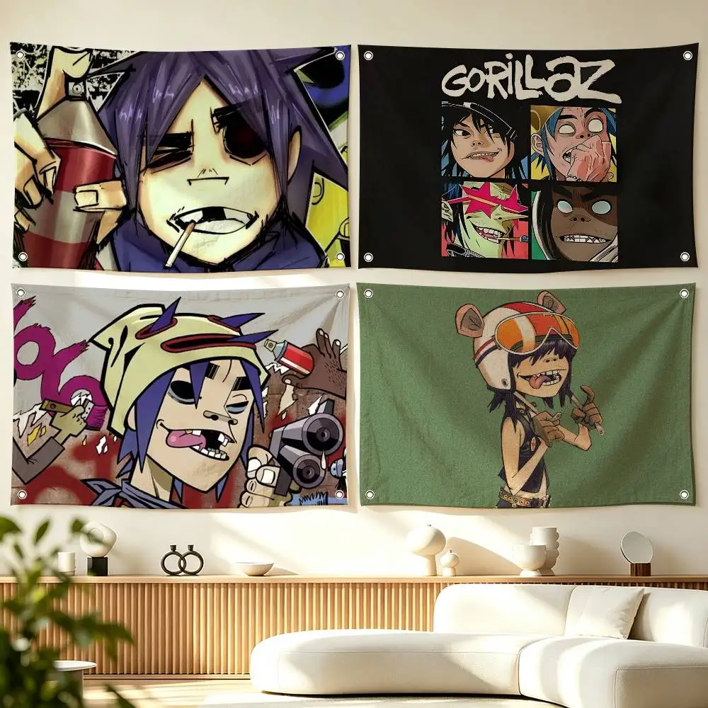 G-Gorillaz Virtual Band  Flag Suitable For Party Club Outdoor Interior Wall Decoration Banner Fans Gift