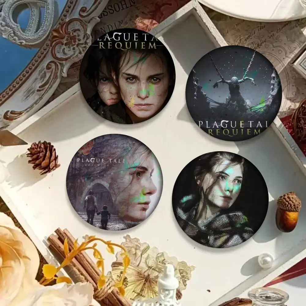 Game A P-Plague Tale Requiem    32/44/58MM Customizable Button Pins Cute Funny Creative Badge Jewelry Decor Gifts For Friends