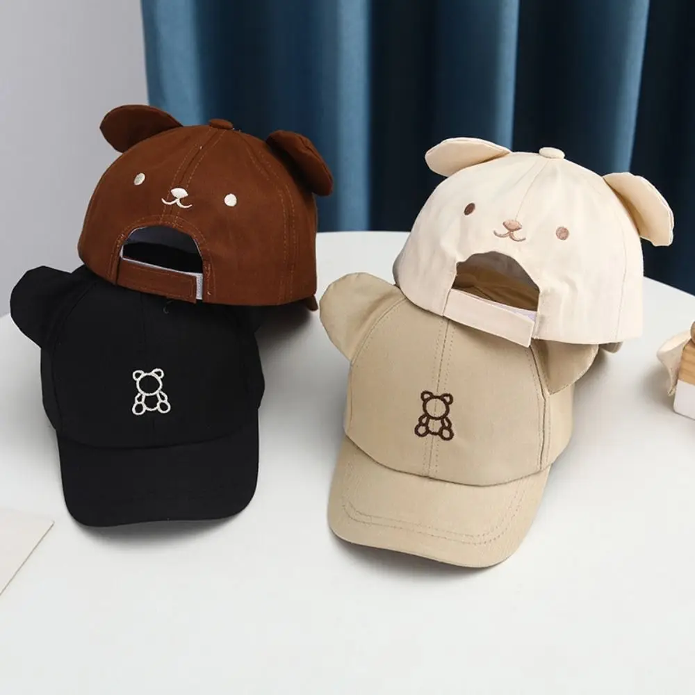 

Casual Cartoon Bear Baby Baseball Hat Adjustable Soft Toddler Peaked Cap Comfortable Cute Children Sports Hats Outdoor