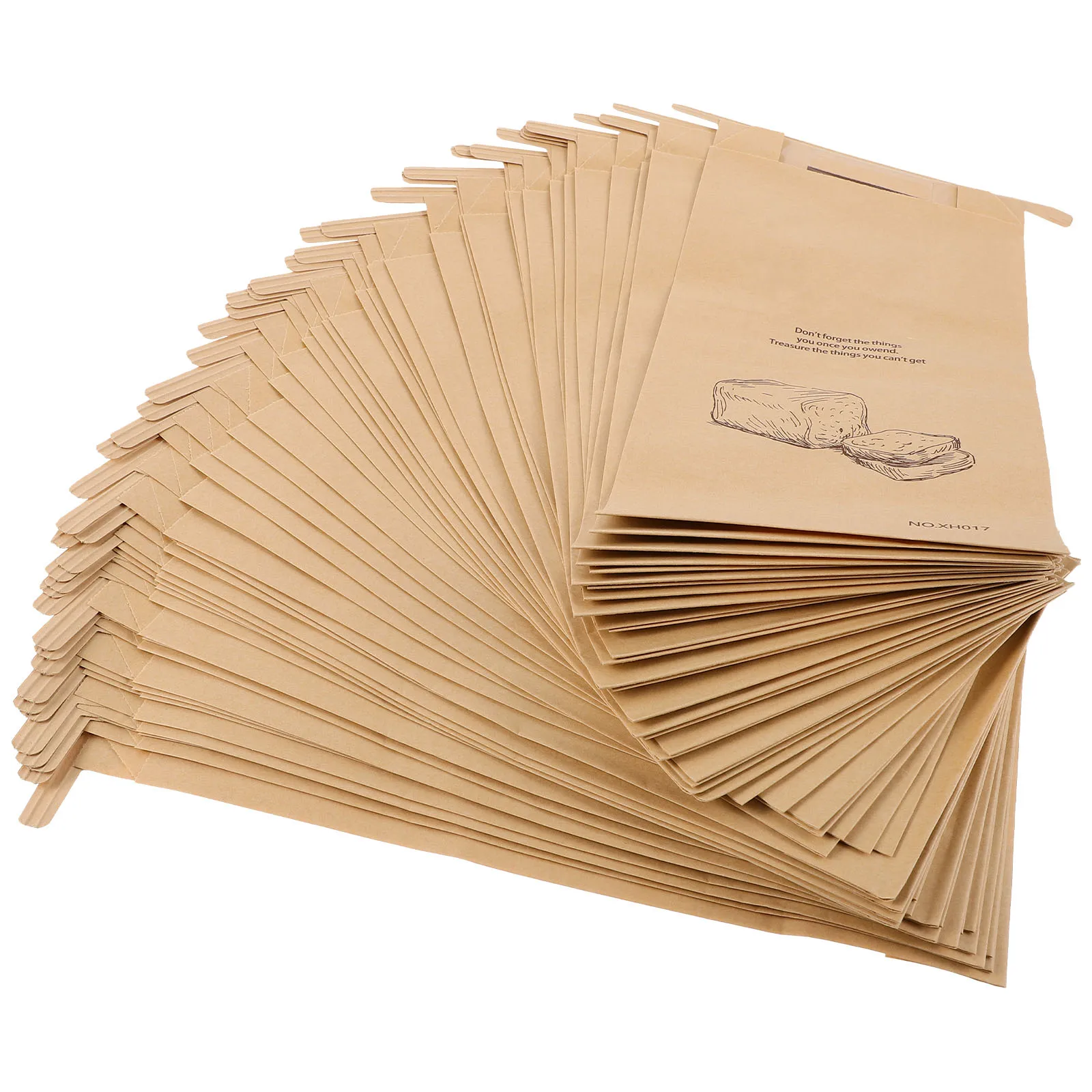 

50Pcs Food-Grade Paper Bags for Baking Goods Sealed Bread Packaging Oil-Resistant Cookie Sandwich Bags Portable Pastry Favors