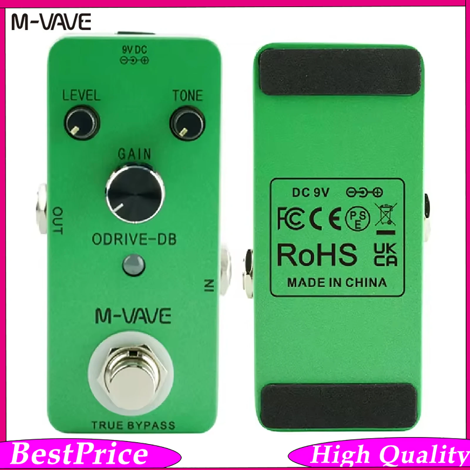 M-VAVE ODRIVE-DB Guitar Effect Pedal Analog Overdrive Guitar Effect Pedal Processors True Bypass Guitar Parts & Accessories