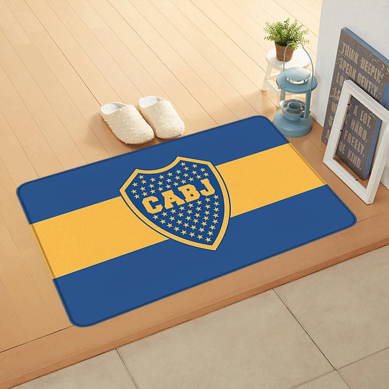 Doormat Flannel Floor Mat Indoor Foot Rug Prayer Bedside Mats Atléticos Bocas Juniors Kitchen Corridor Carpet Soft Balcony Decor