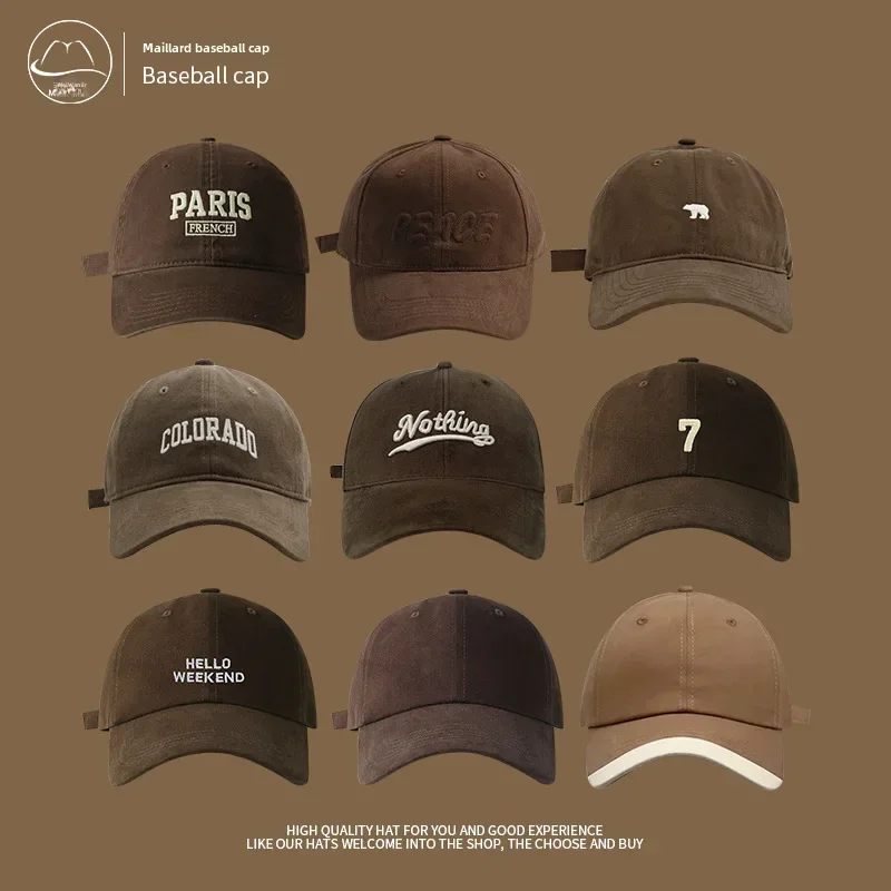 Moda Maillard viento lijado lengua de pato sombrero mujer Otoño/Invierno versátil bordado letra gorra de bola mantener caliente