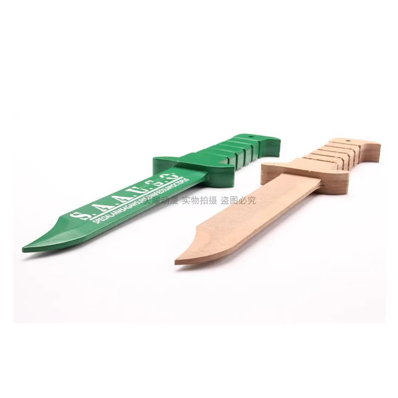 Anime Assassination Classroom Shiota Nagisa Cosplay Wood Knife Props Halloween Carnival Party 35cm Green Knife Weapon For Adult