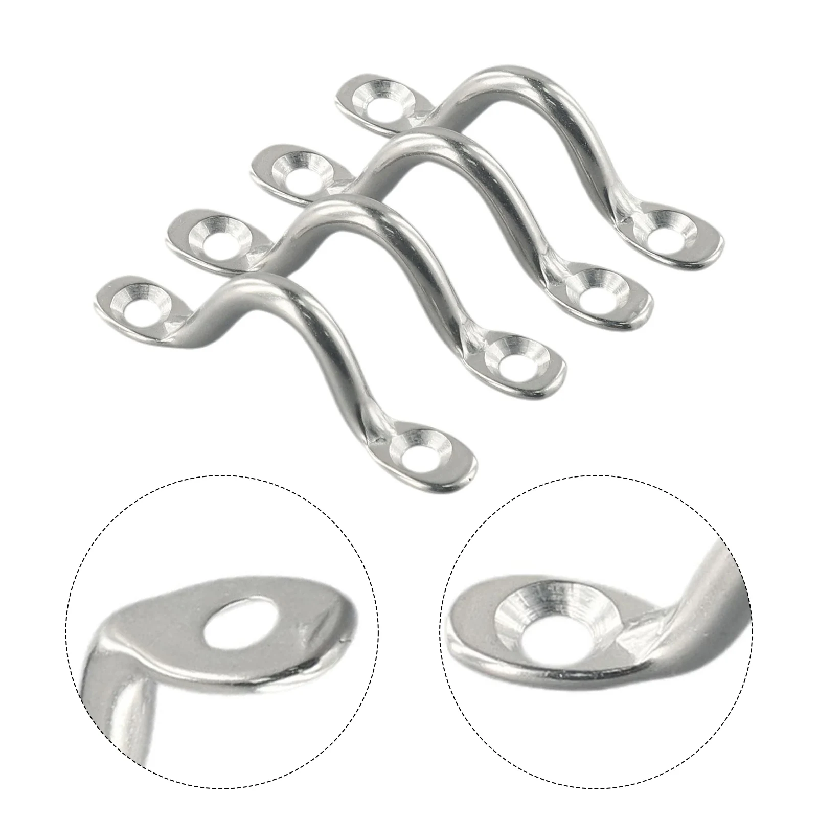 Correa de alambre de acero inoxidable para barco, 4 piezas, gancho de amarre marino, dosel de 50mm x 17mm 40mm, accesorios para barcos