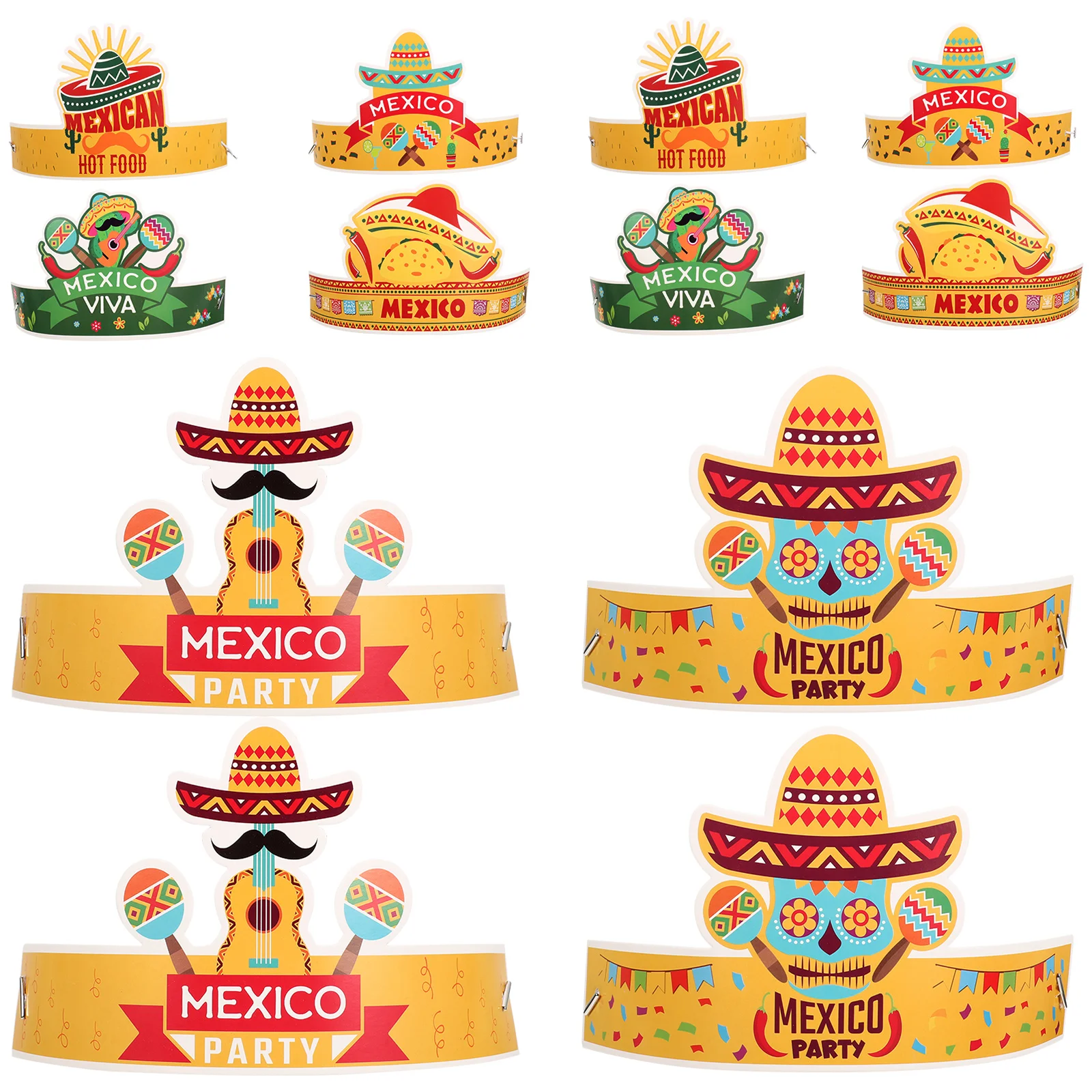 

12 Pcs Carnival Paper Hat Lightweight Funny for Decor Cosplay Mexican Festival Hats Photo Props Party