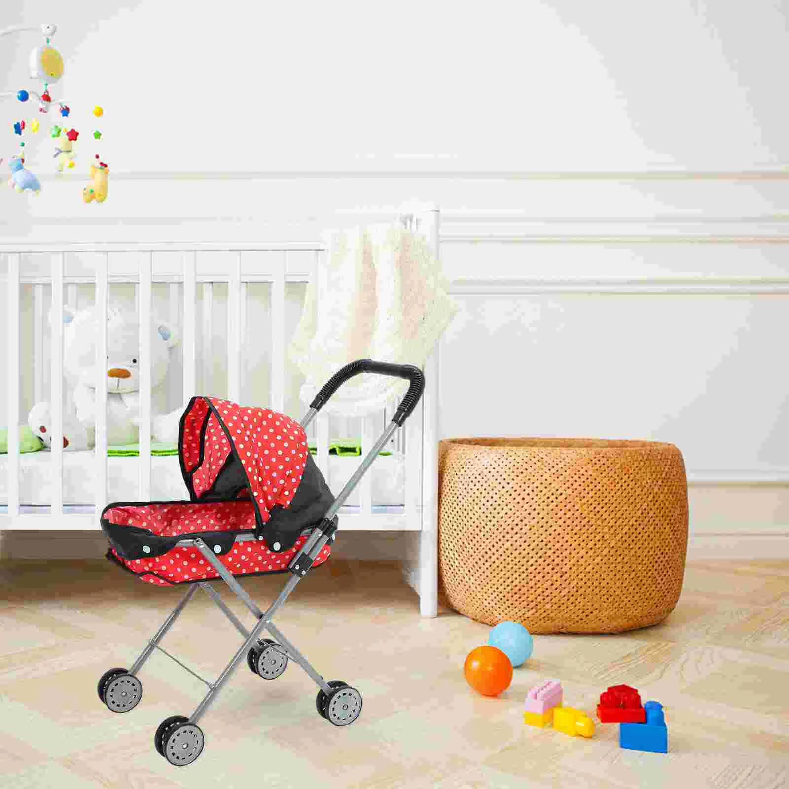 Trolley Toy Simulated Stroller Baby for Dolls Toddlers 3-5 Accessories Kids Toys Party Games Carriage