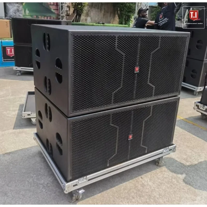 Профессиональный сабвуфер T.I Pro Audio LA-218A, двойной 18-дюймовый водонепроницаемый динамик для клубных звуковых систем