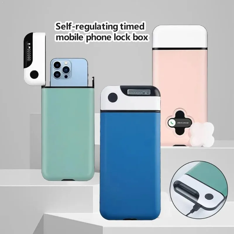 Phone Lock Box with Timer for Iphone and Android,Help To Be Children Self-Discipline and Focus Prevent Phone Addiction