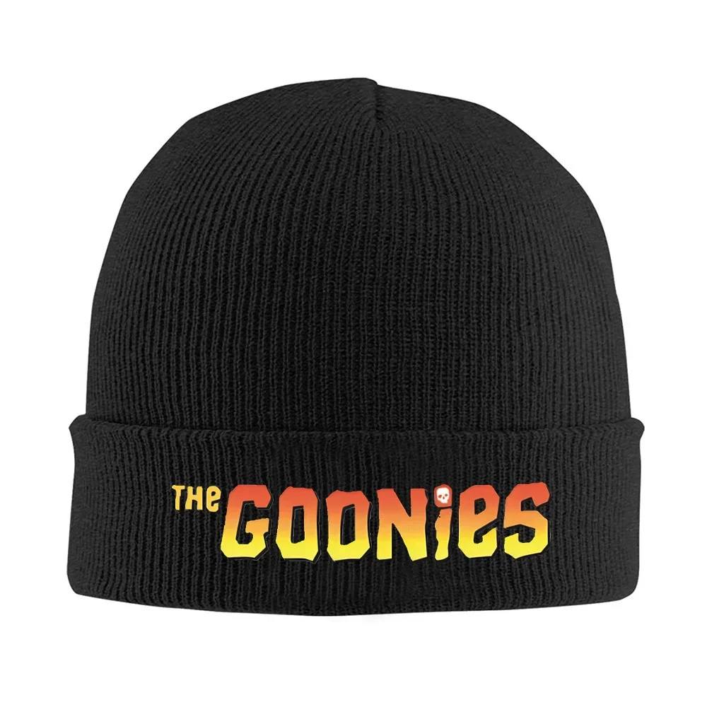 Gorro de punto retro con el logo de la película Los Goonies 2026, unisex, para hombre y mujer, gorro de invierno, térmico, cálido, para Navidad, ciclismo al aire libre
