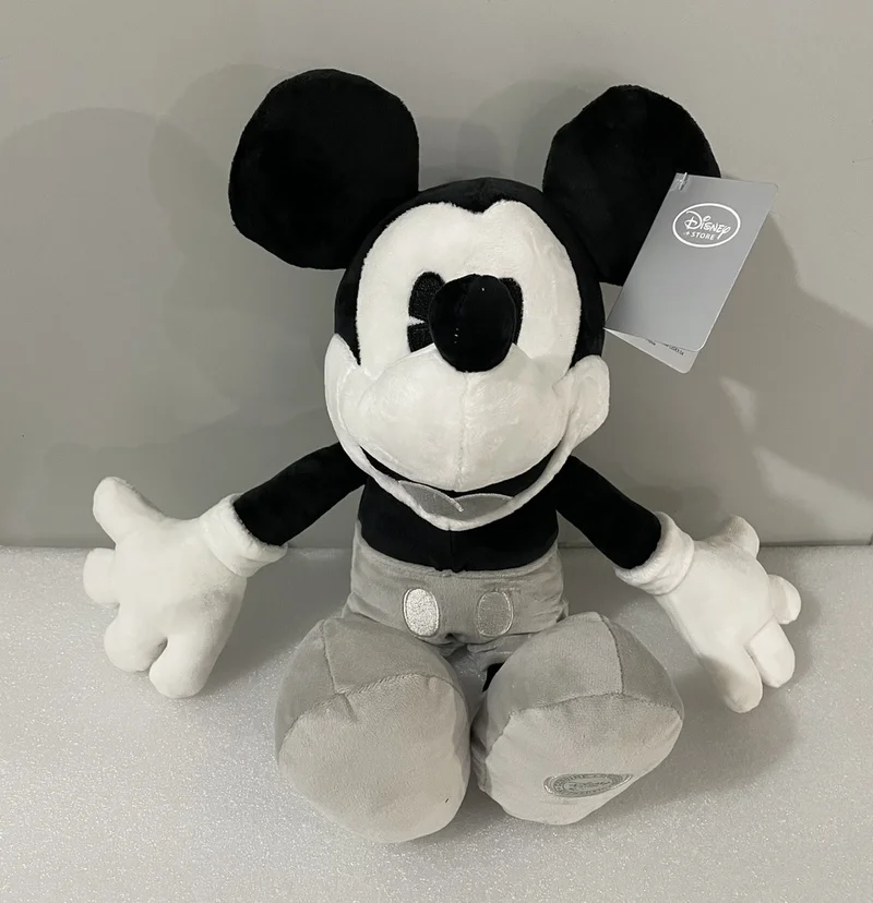 

Классические черно-белые ретро плюшевые игрушки с Микки Маусом, мягкая кукла для мальчиков для детей, подарки на день рождения, Рождество