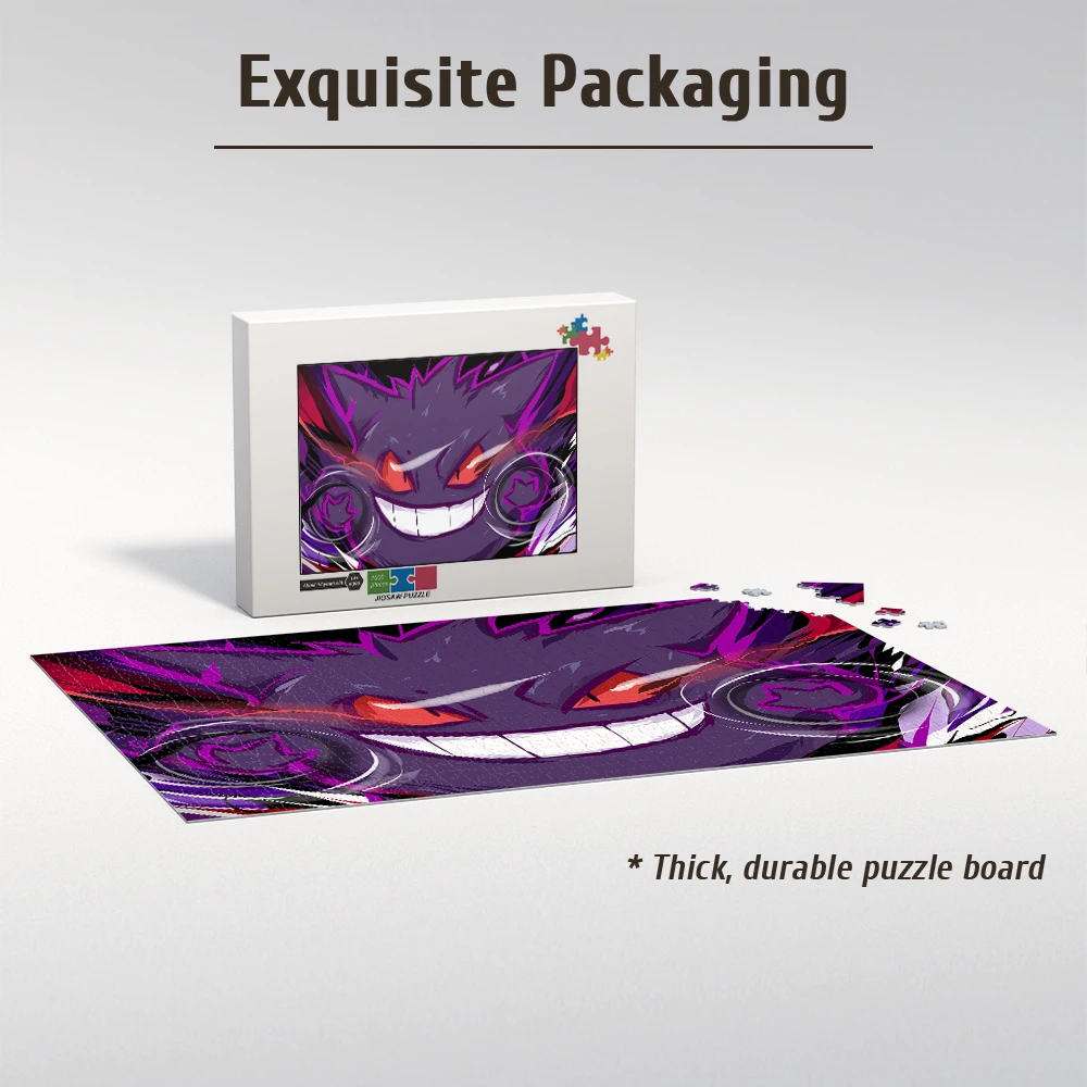 Pokemon Gengar Wooden Jigsaw Puzzle 108/200/300/500/1000 Pcs, Stress Relief Gift for Adult Fans,High quality view 2