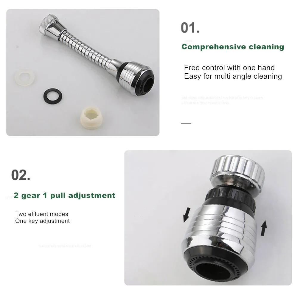 Shower Filter Tap Sprinkler Spray 360 Degree Diffuser Swivel Adapter Aerator Faucet