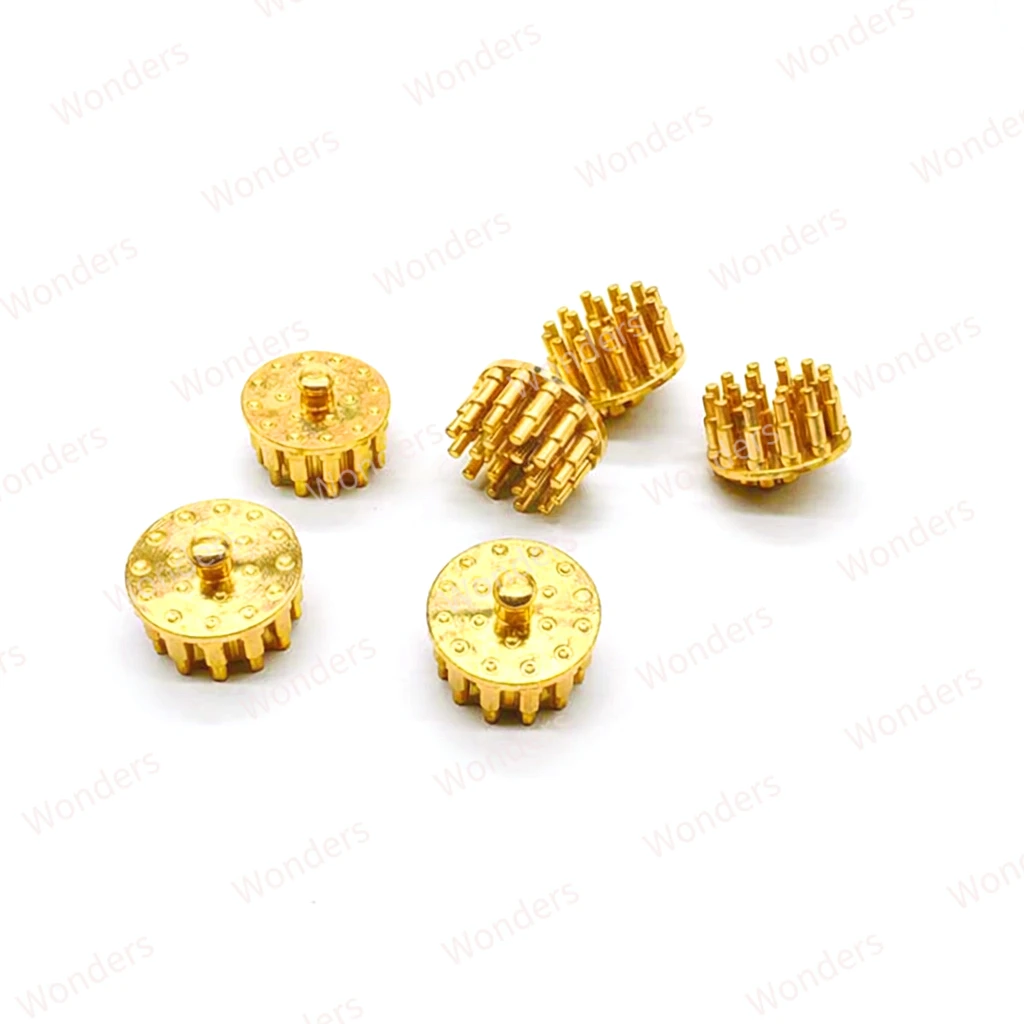 18-Pin Spring-Loaded Gold-Plated Copper EEG Electrode 4.0mm 18 Comb EEG Electrode Dry Scalp Electrode for BCI Development Board