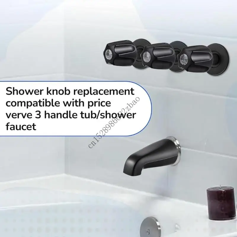 

H7EA Tub Shower Handle Replacement Set Corrosion Resistant Bathroom Trim set for Home