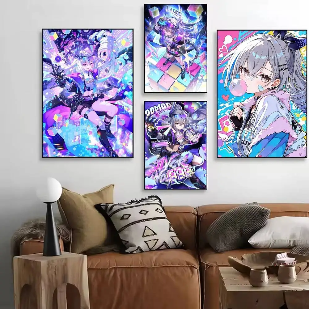 Anime Game Honkai Star Rail Silver Wolf Posters High Quality Self-adhesive Wall Art Decorations Color Prints Sticky