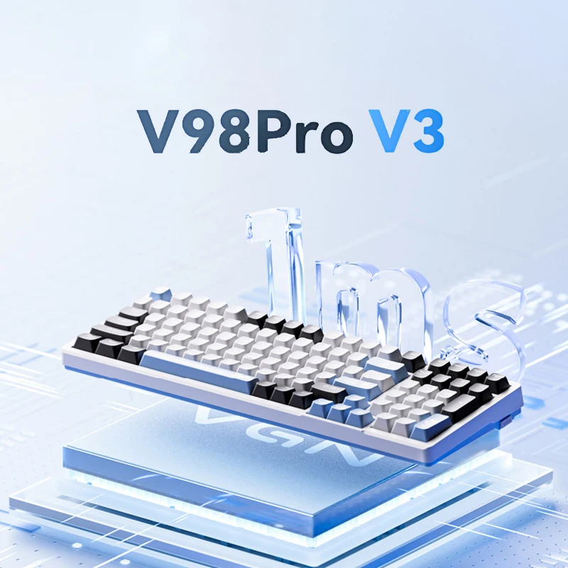 

Беспроводная механическая игровая клавиатура VGN V98pro V3 с тремя режимами подключения, Bluetooth, бесшумная офисная клавиатура, подарок для мужчин и женщин
