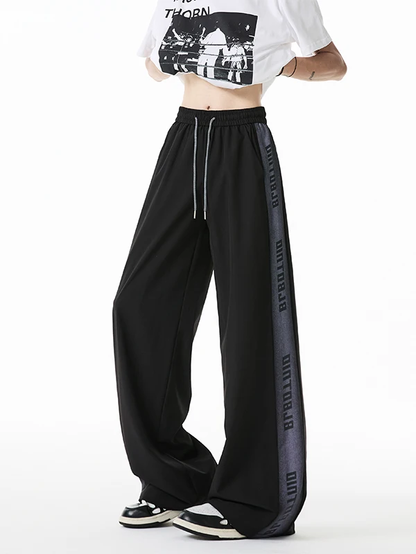 

Мужские летние тонкие повседневные брюки American High Street из ледяного шелка, быстросохнущие, свободного прямого кроя, дышащие, с охлаждающим эффектом