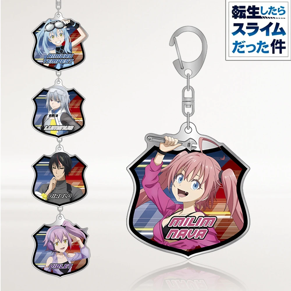 

Anime THAT TIME I GOT REINCARNATED AS A SLIME Acrylic Keychain Figure Rimuru Milim Diablo Luminous Bag Pendant Kawaii
