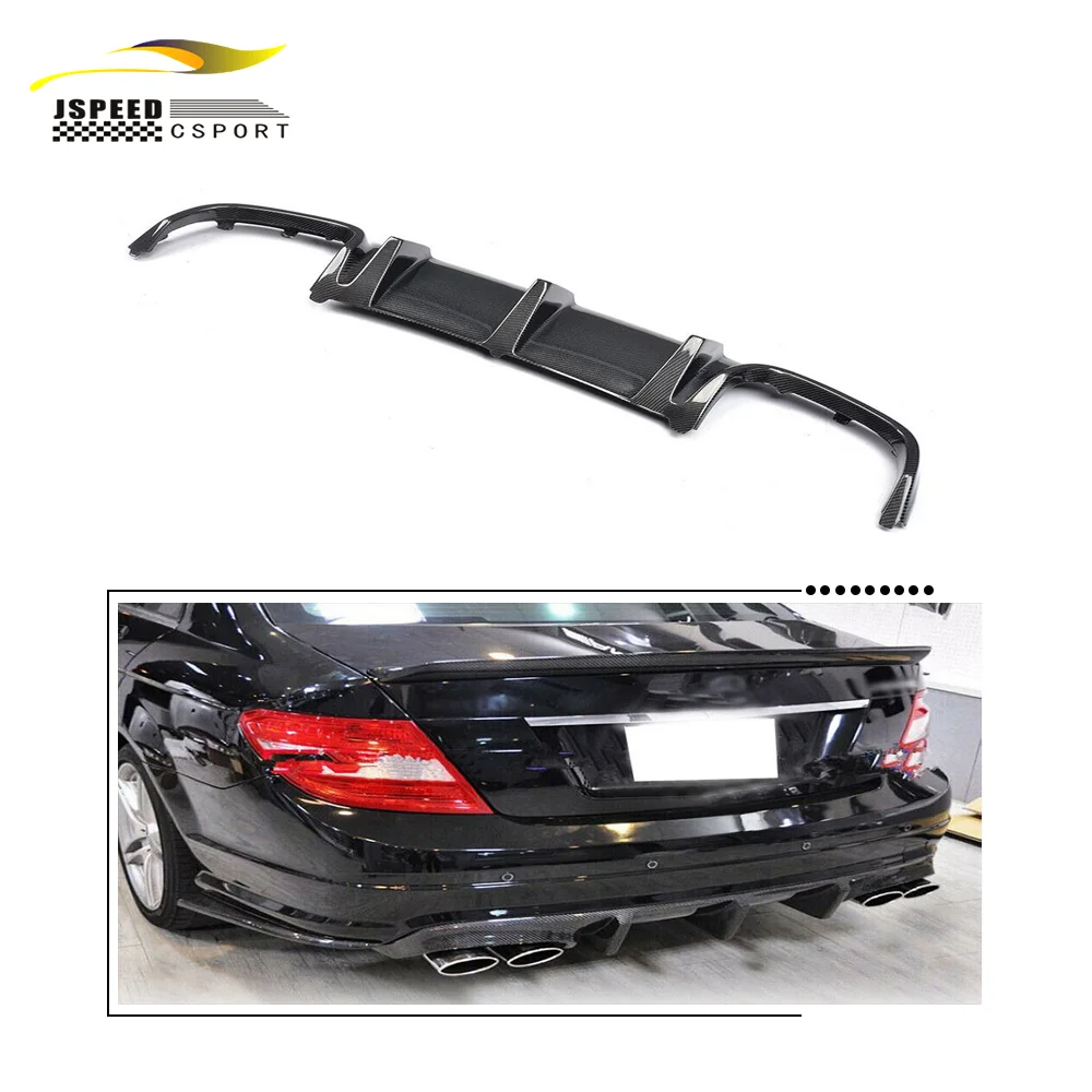 

Подходит для Mercedes-Benz W204 C300 C63 AMG 08-11, диффузор заднего бампера из углеродного волокна