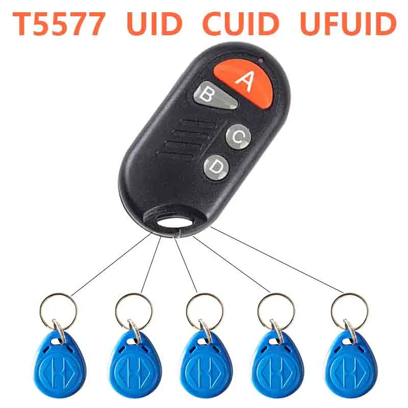 

1 Pcs RFID Multiple Key Fob 5 in 1 EM4305 T5577 Rewritable ID Tag Card 1K S50 UID Changeable CUID UFUID IC 13.56MHz Copy Clone