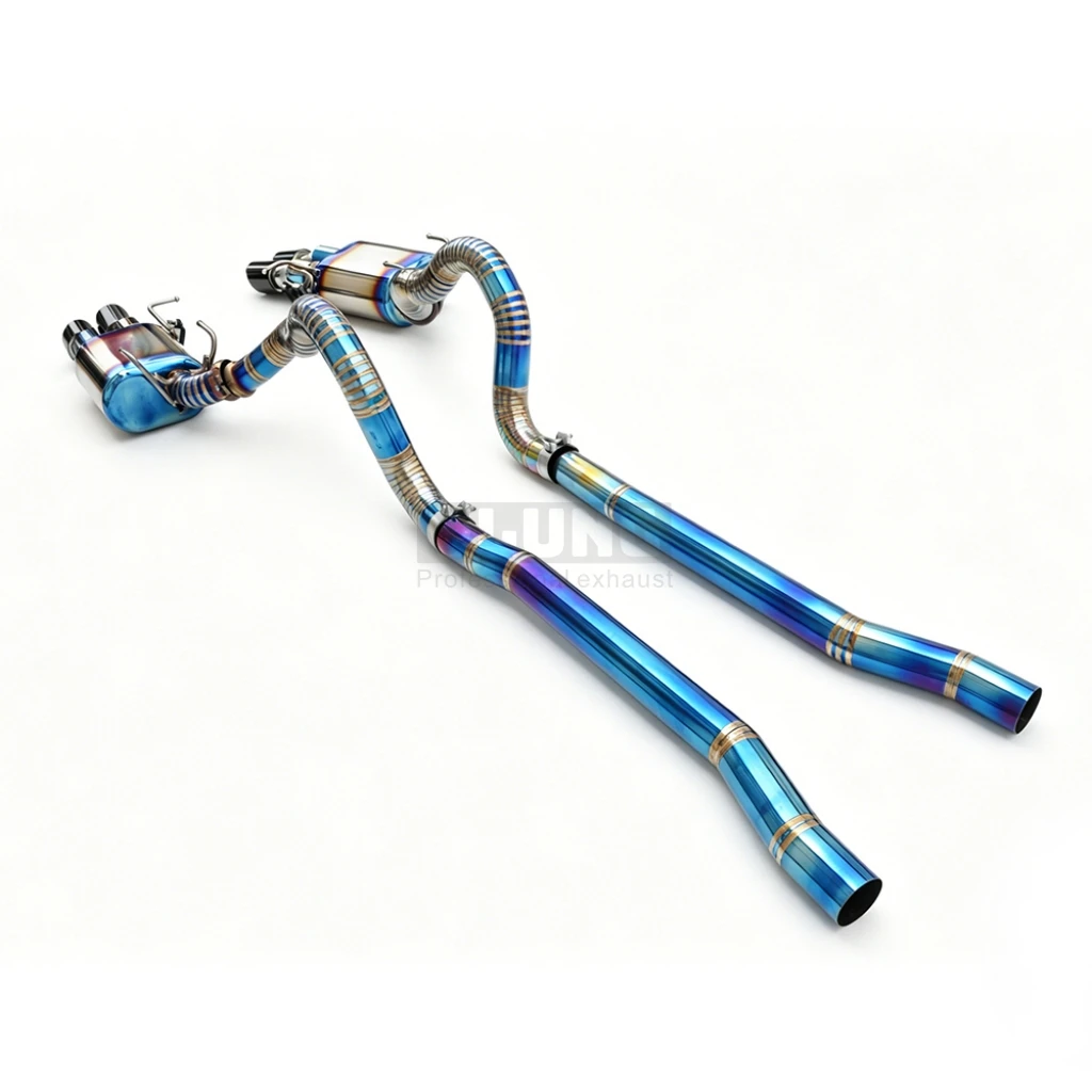 High Performance Lightweight Titanium Exhaust Valve Cat Back Exhaust System for 2010-2014 Ford Mustang 5.0 5th Generation view 4