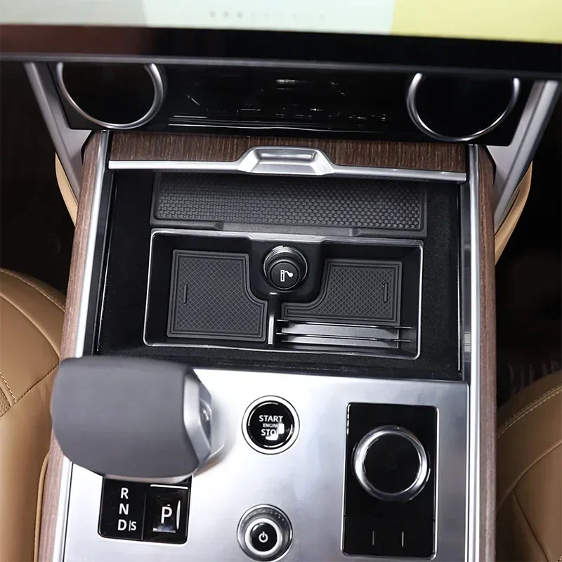 

For Land Rover Range Rover Vogue 2023 ABS Black Car Central Control Multi-function Storage Rack Car Interior Accessories