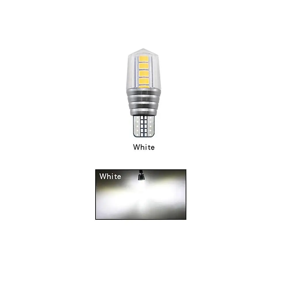 Ampoule de clignotant de frein de coffre, T10, W5w, 10LED, blanc, 2 pièces