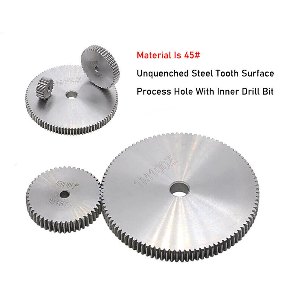 Flat Gear Metal Transmission Motor Gear Modul 45# Steel Spur Gear Pinion For CNC 12/13/14/15/16/17/18/19/20/21-150Teeth