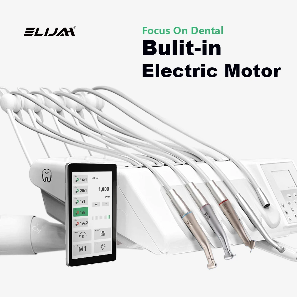 Zahnärztlicher bürstenloser elektrischer Mikromotor mit integriertem Touchscreen-LED-Mikromotor, passend für 1:1/1:5/1:4.2/16:1/20:1 Niedrigdrehzahl-Handstücke