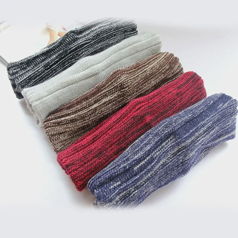 Winter Unisex Mixed Color Cotton Striped Hat High-quality Knit Wool Baggy Beanie Hats Winter Outdoor Windproof Warm Elastic Hat image 4