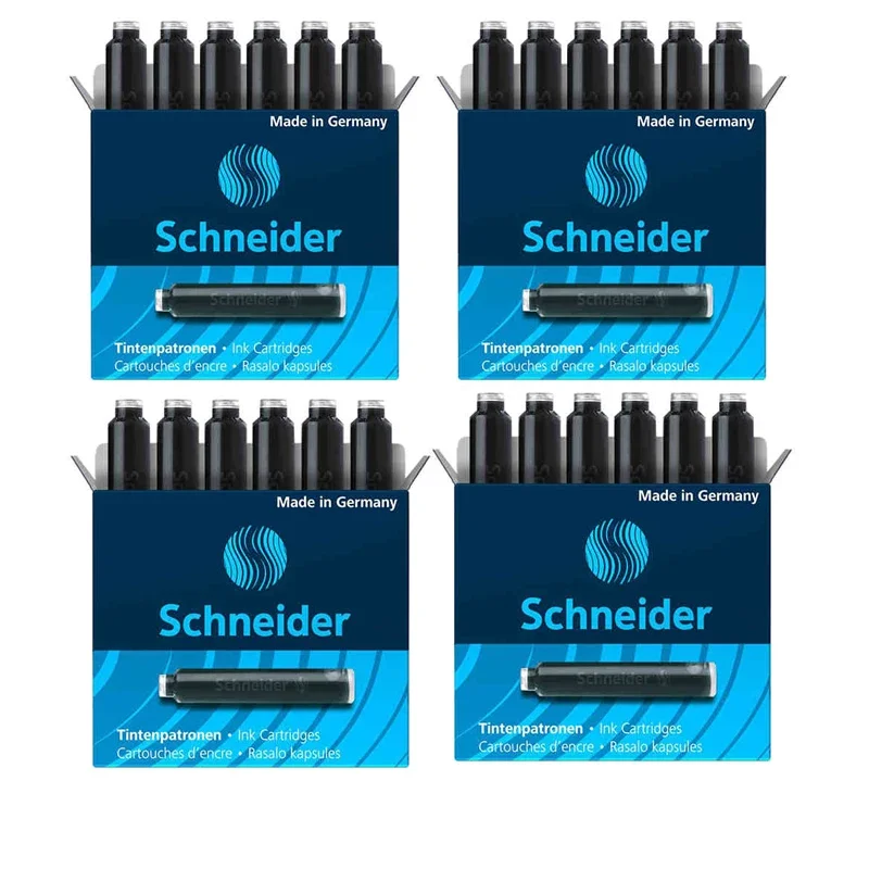 

Schneider Fountain Pen Ink Cartridges Refills 15 Colors International Standard Size Original Smooth Inks