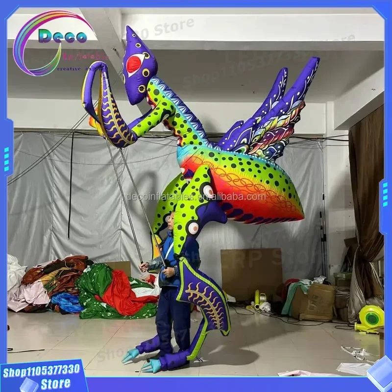 Custom Inflatable Mantis Costume Realistic Animal Suit for Outdoor Parade Performance Funny Mascot Clothing Party Event Wear