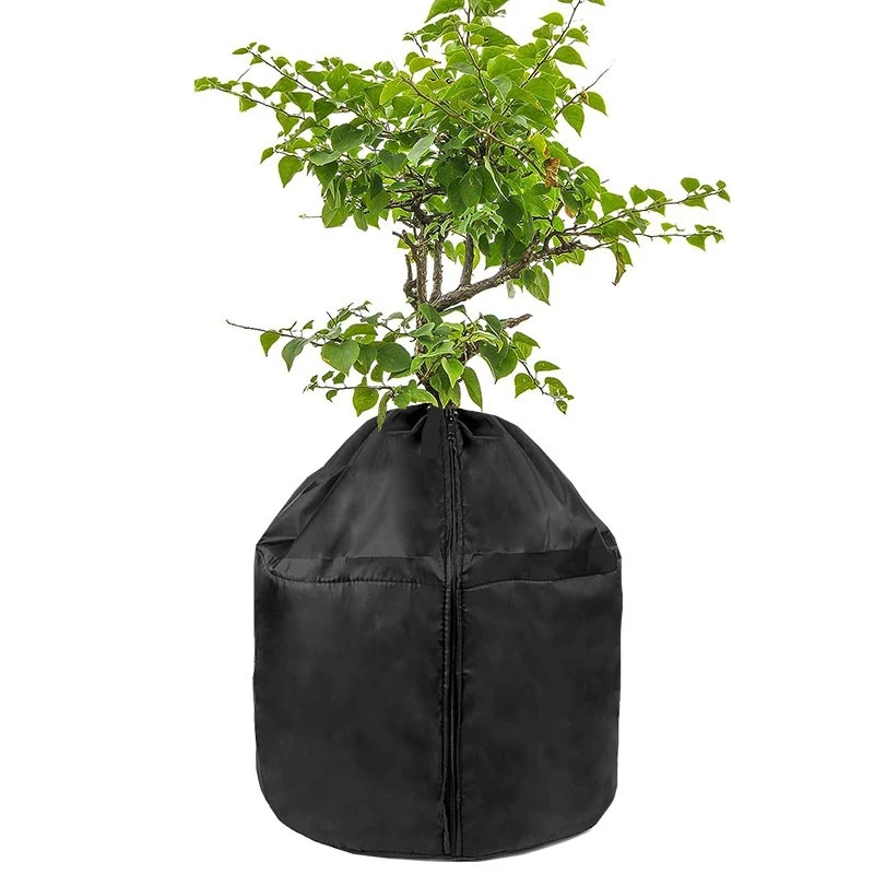 20X18 Inch Winter Antifreeze Plant Protection Cover With Drawstring Flowerpot Plant Antifreeze Cover