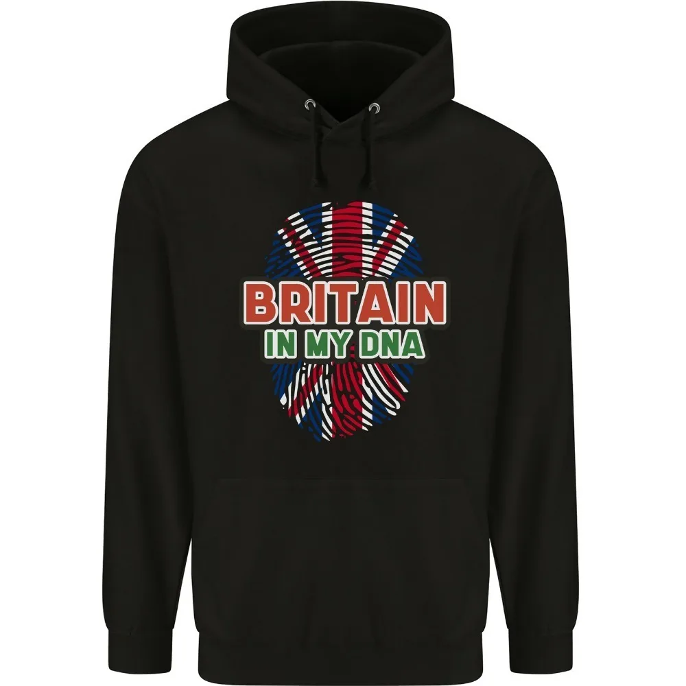 Grã-Bretanha está em meu DNA Camiseta Union Jack Flag UK Mens Hoodie Patriótico Moletom Casual Vida Diária Roupas Masculinas Mulheres Hoodies