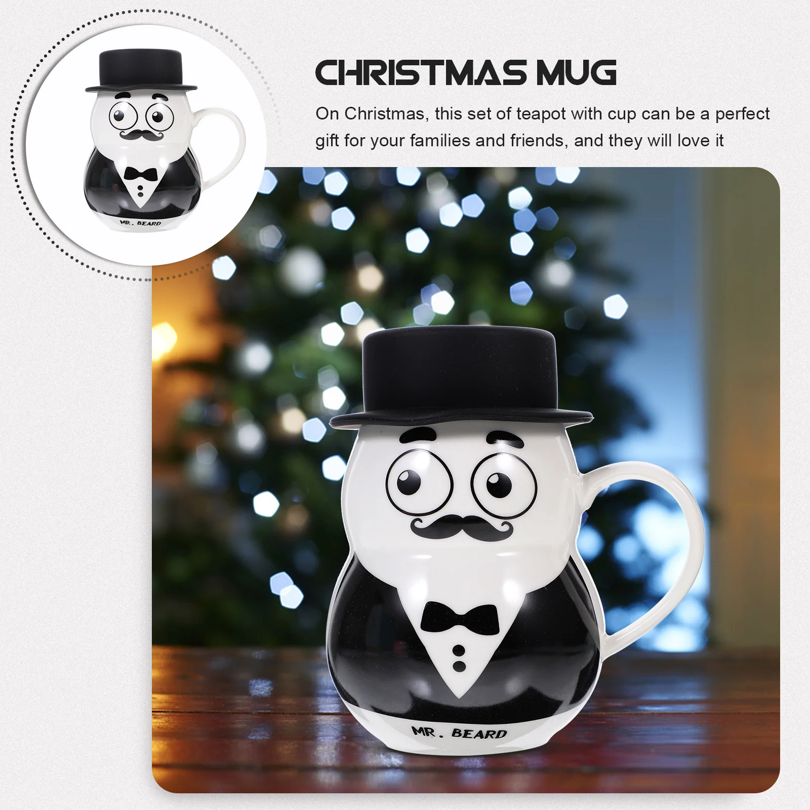 

Christmas Snowman Ceramic Coffee Mug Heat Resistant Comfortable Handle Xmas Party Gift Mug Christmas Mugs