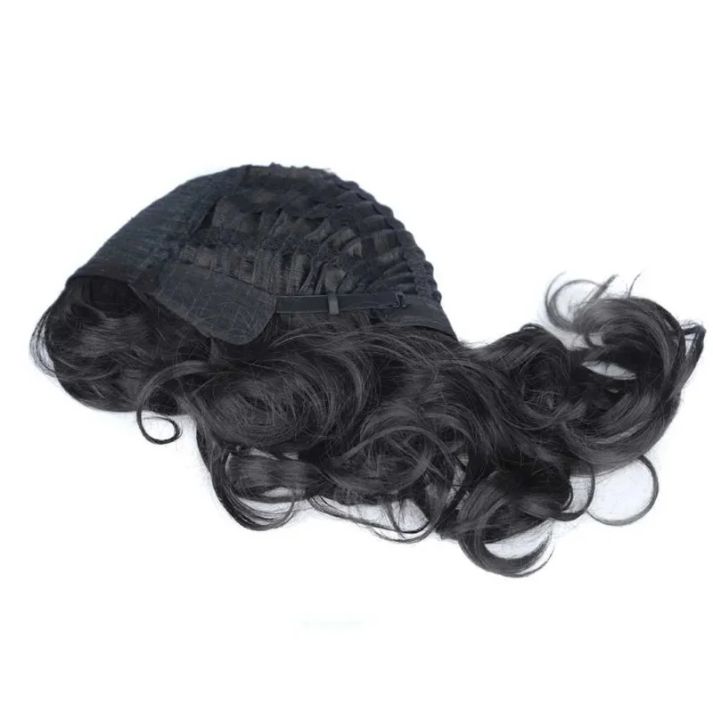 Parrucca da uomo anni '80 Parrucca sintetica da uomo e da donna in peluche Bla Parrucca da uomo riccia Parrucca da uomo Halloween Costume Party Gioco di ruolo Parrucca Punk Ro W 240808